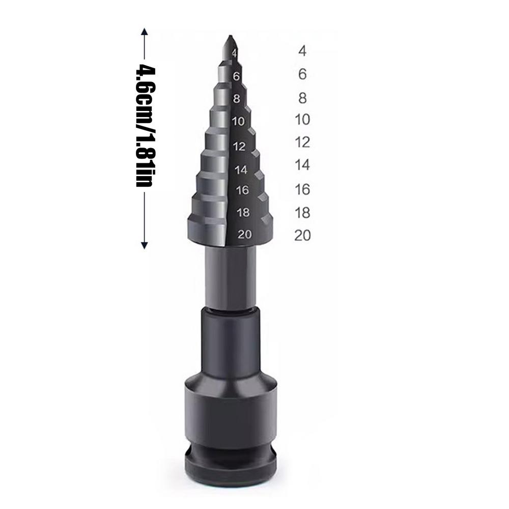 Step Drill Bit Electric Wrench Drill Bit Stepped Up Bits Home Tools Multi Size Hole Stepped Up Drill Bit For Stainless Steel