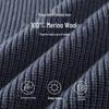 Herren 100% Lammwolle Business Casual Rundhals-Pullover