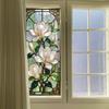 Painted Vintage White Magnolia Flower Outdoor Balcony Glass Display Window Sticker