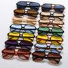 Trendy Double Bridge Oversized Pilot Sunglasses UV400 Protection Classic Big Shades 70s Sun Glasses for Women & Men