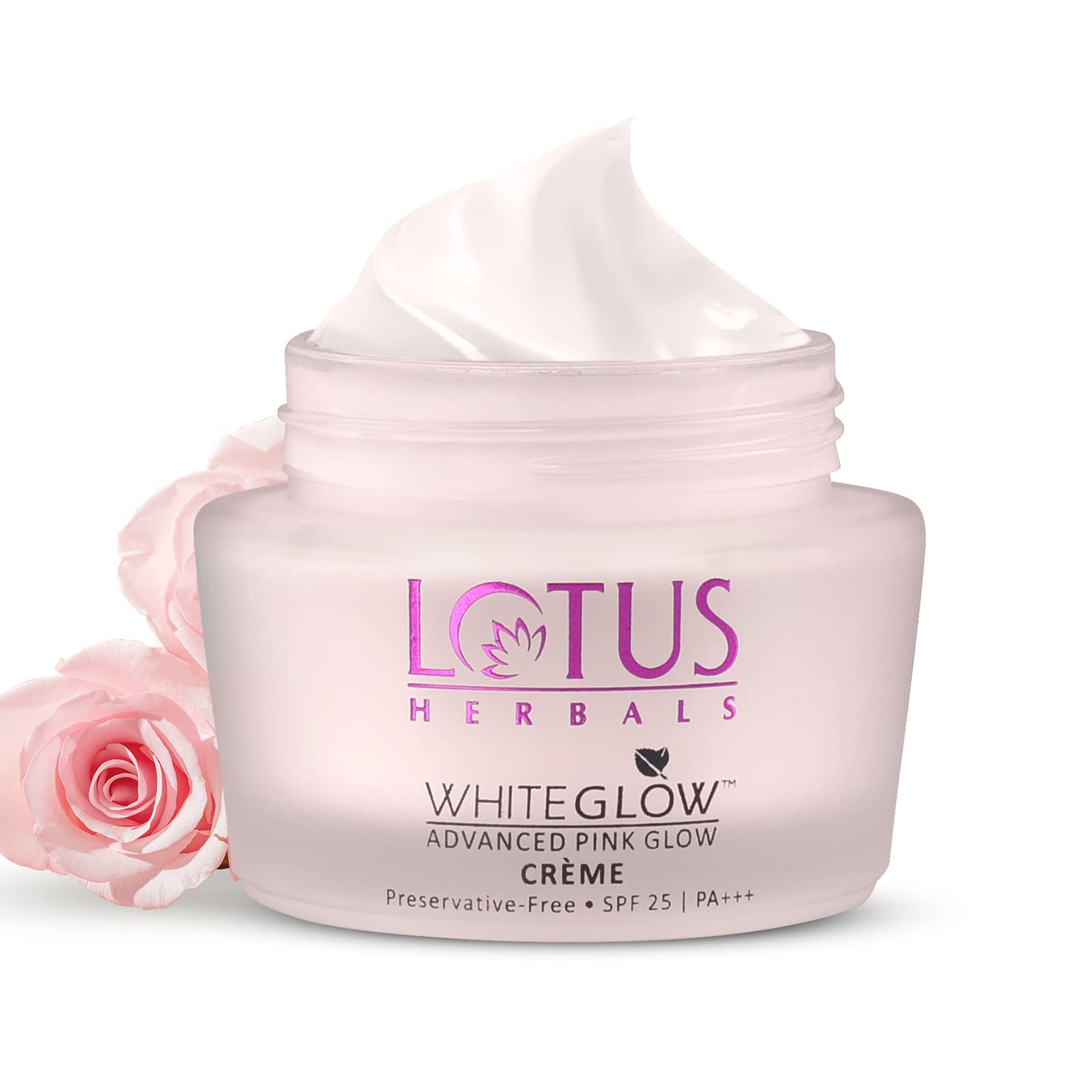 Lotus Herbals Whiteglow Advanced Pink Glow Brightening Cream | SPF 25 | PA+++ | For Dark Spots | Anti-Pollution | For All Skin Types | Preservative