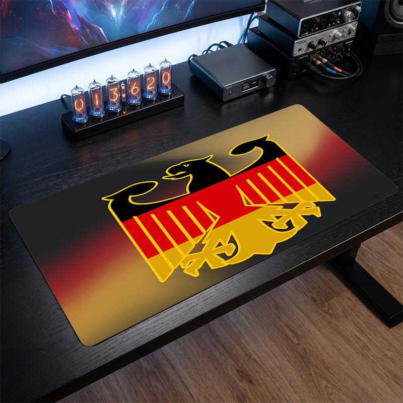 Germany Football Crest Mouse Pad, Extended Non Slip Rubber Desk Mat for Gaming Office Laptop Fan Gift