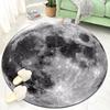 3D Blue The Earth Round Rug Universe Cartoon Room Decoration Bedside Living Room Carpet Boy Study Chair Mats Antiskid Lounge Rug