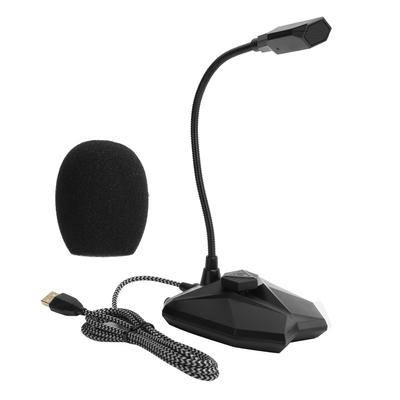 G35 Kabelgebundener Computer-Mikrofonkondensator mit RGB-Anzeige, Live-Chat-Mikrofon für Win1087VistaBlack