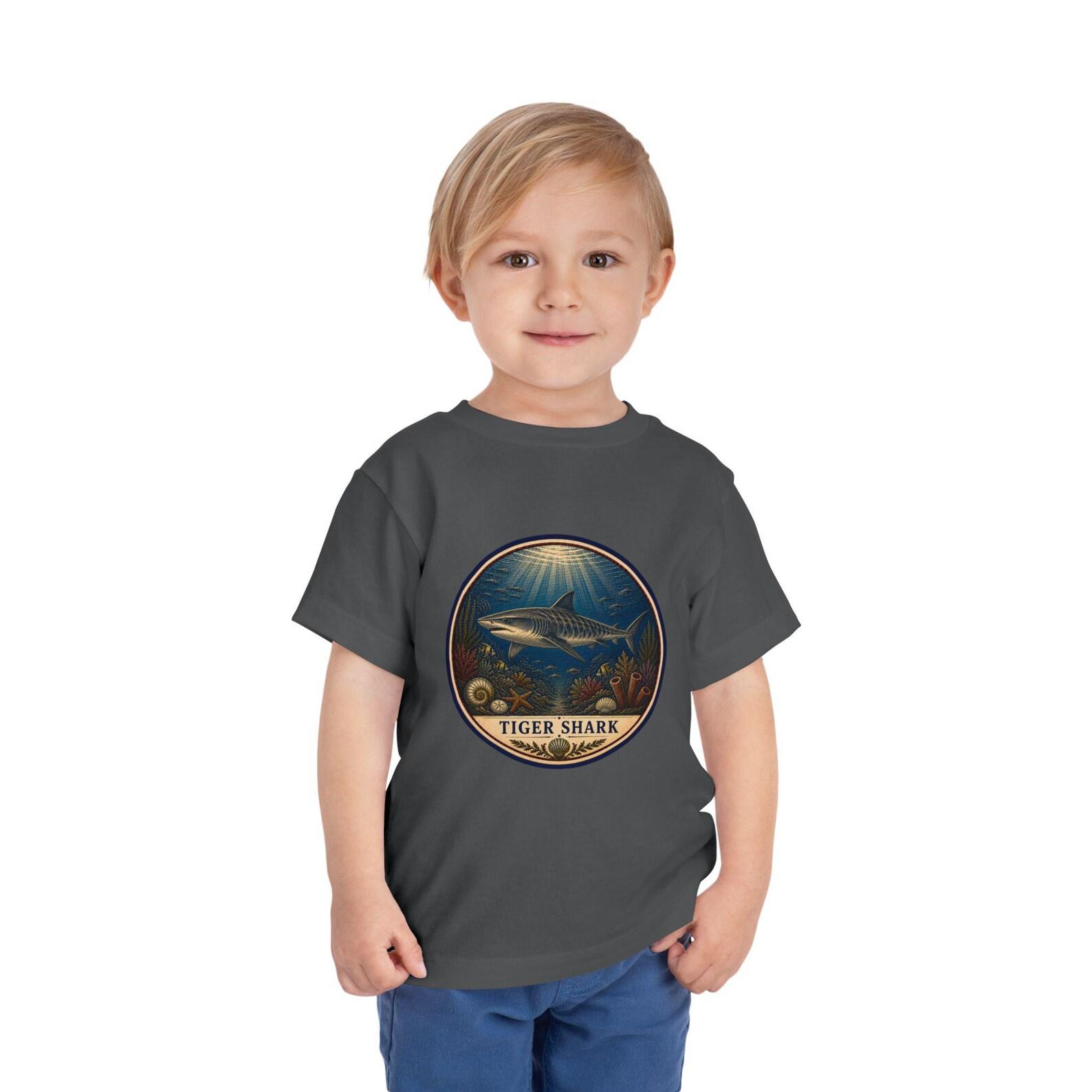 Tiger Shark Illustration Unisex Tee | Ocean Sea Life Badge 110