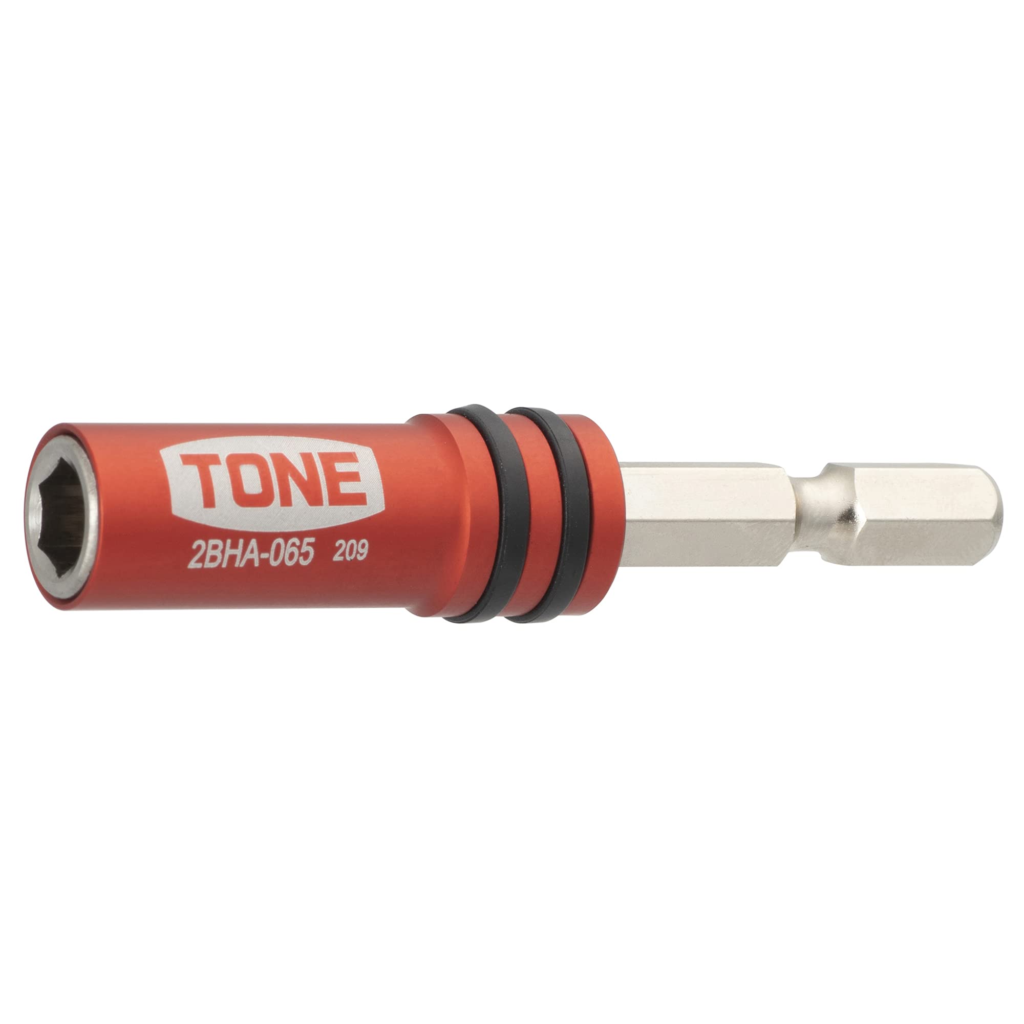 

TONE Bit Holder for Electric Drill Bit Insertion Red Total Length 65mm 2BHA-065