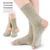 Cross-Border Yoga Split-Toe and Heel-Revealing Five-Finger Socks with PVC Dots