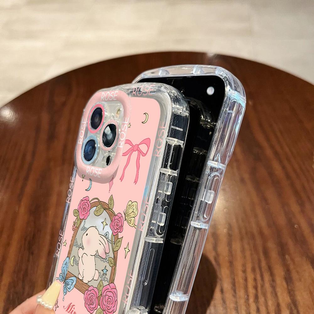 Mobile Phone Cases for iPhone 11 13 XR 15 Pro Max 12 14 Pro Max Case iPhone 16 7 Plus 8 Plus XS Max Cartoon Pattern Anti-drop Protection Shockproof