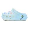 Tamanco Crush Balão de Ar Quente Diário de Voo EVA Exquisito Fofo Personalidade Sapatos com Furos Unissex Branco Azul