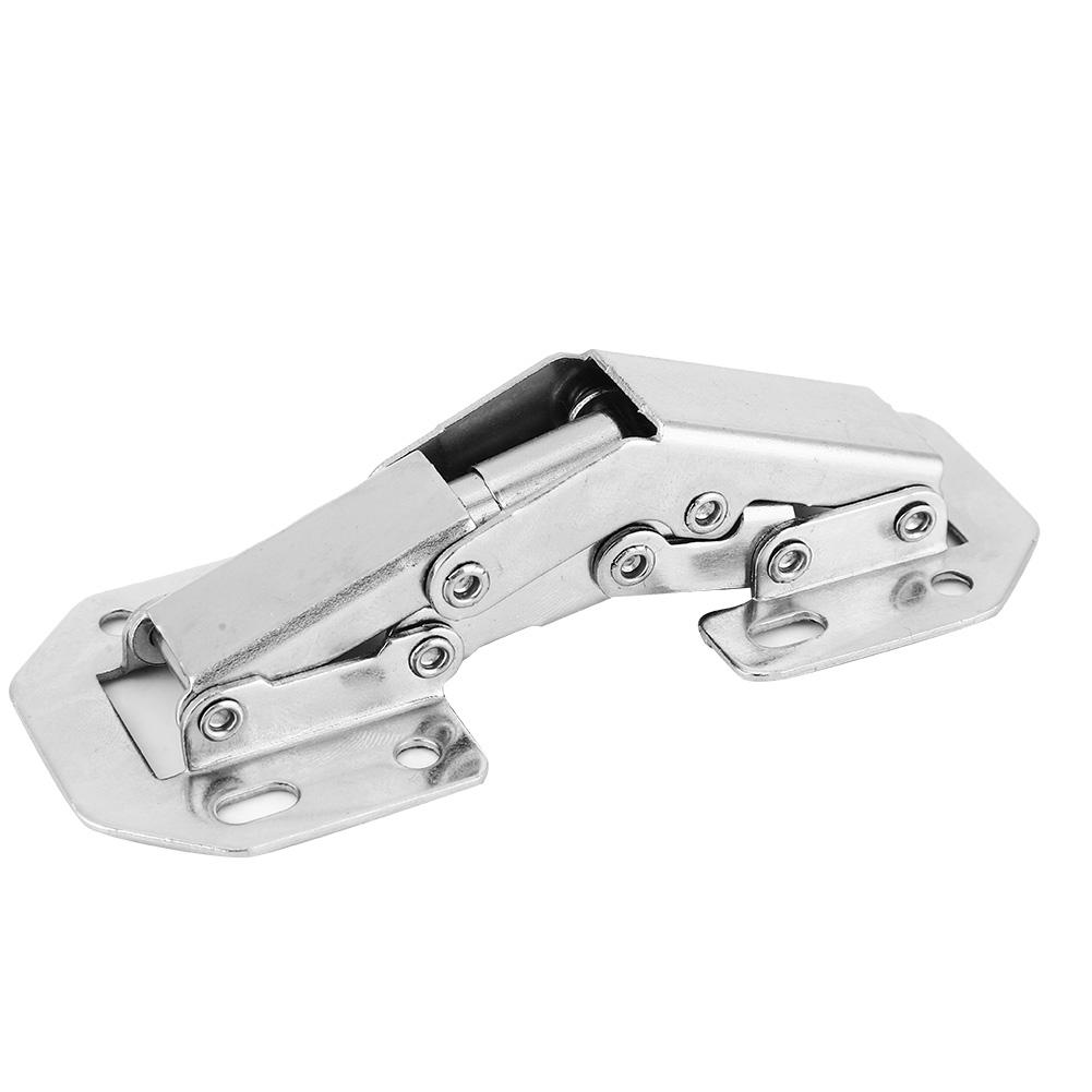 10Pcs Cold Rolled Steel Bridge Shape Free Punch Cabinet Door Furniture Hinge #2