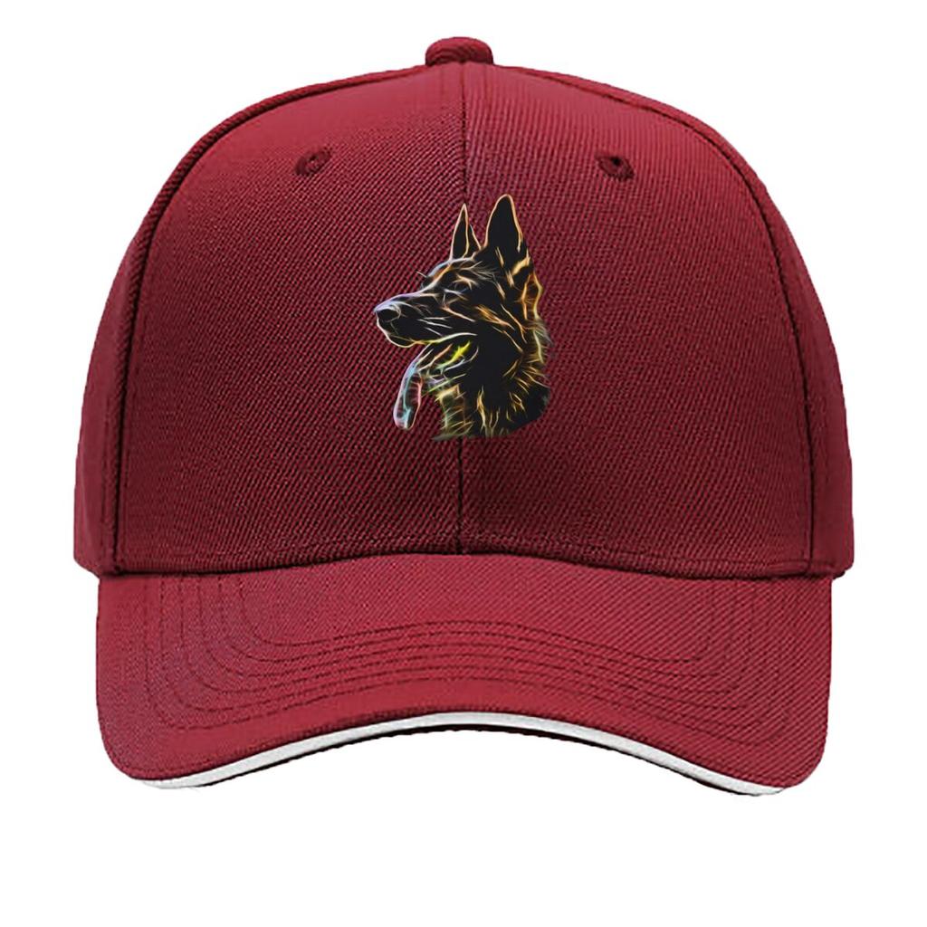 GerUnisex Shepherd Dog Colorful Pet Portrait Art Sandwich Baseball Cap