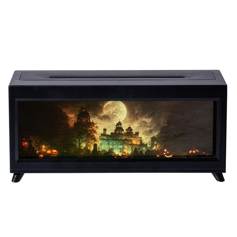 

Увлажнитель воздуха с таймером и 7-цветной ночной подсветкой, диффузор эфирных масел с пультом дистанционного управления, увлажнитель воздуха с холодным паром для спальни Black EU