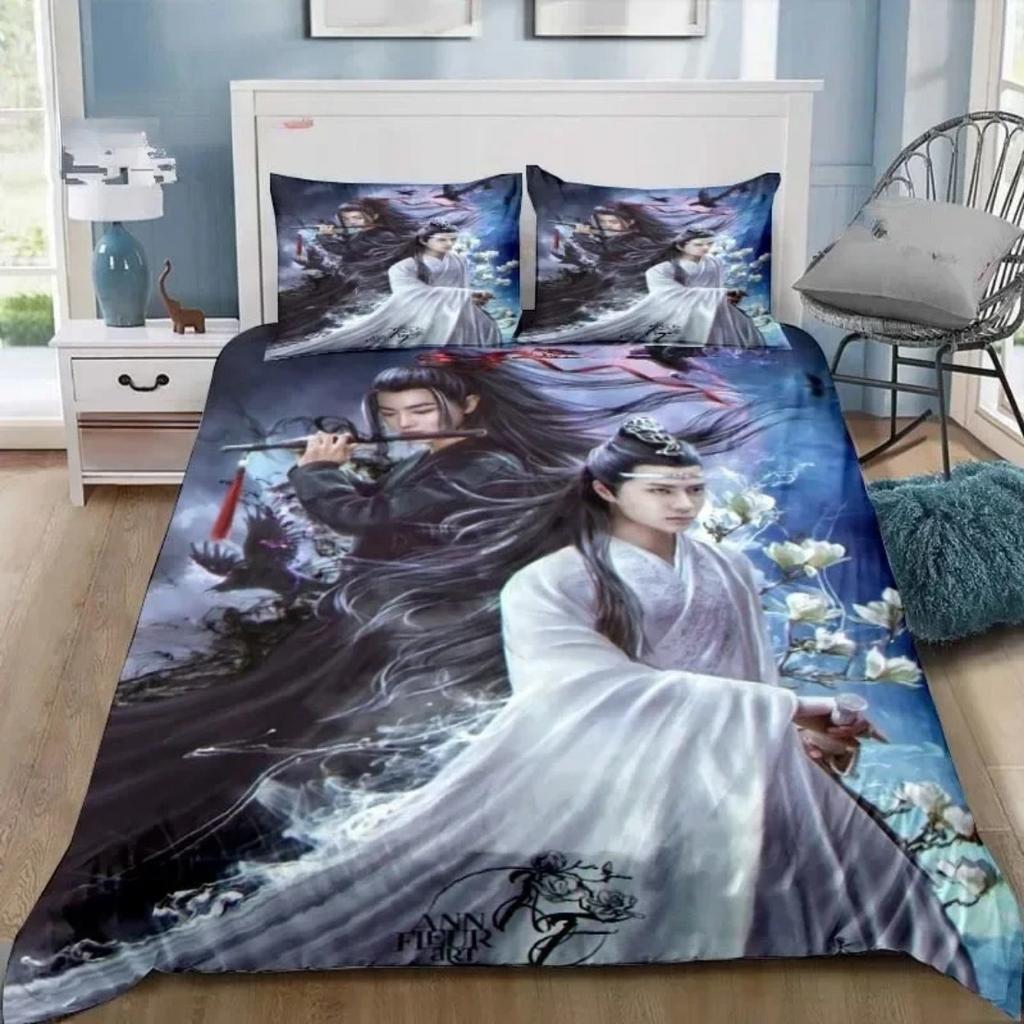 Xiao Zhan Wang Yi Bo Bedding Set The Untamed Drama Bedding Set For Boy Girl Set Home Decoration Single Twin Full Queen King Size