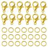 A Set of 20 Round Transparent Plated Lobster Clasps for DIY Jewelry Assembly