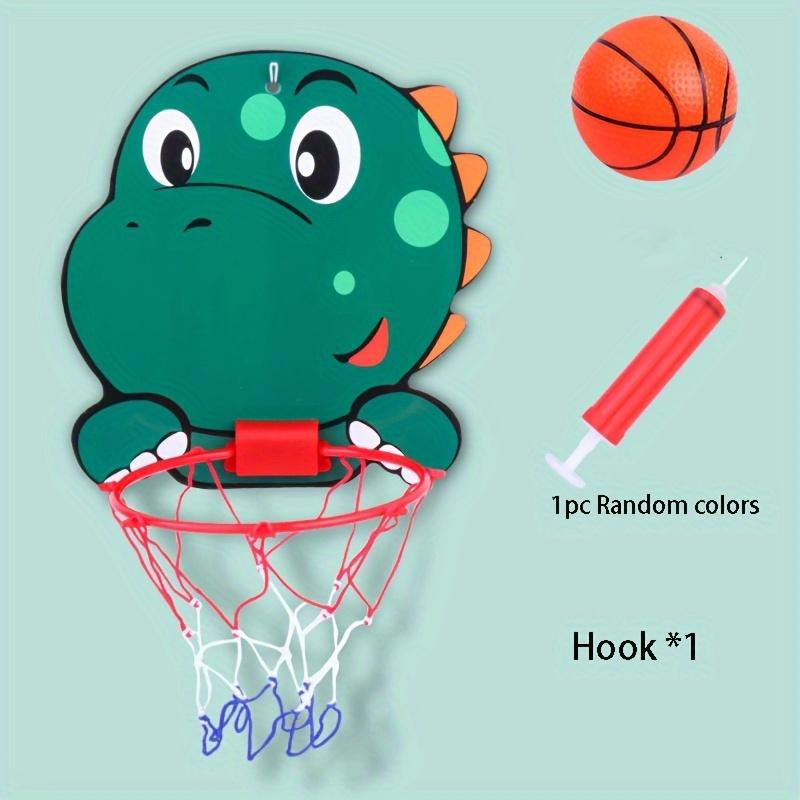 1pc Children's Basketball Stand Sports Toys Basketball Hoop Kit Cartoon Creative Animals Children's Hanging Portable