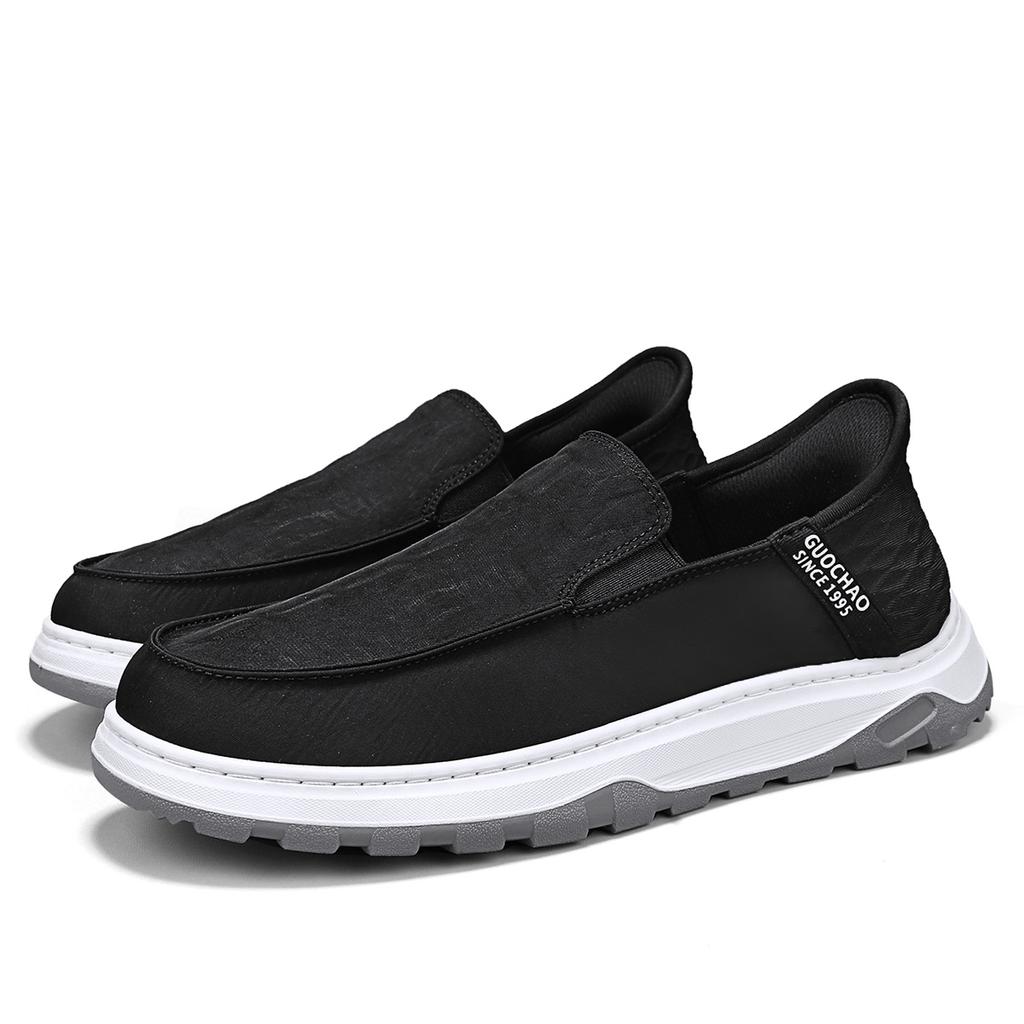 Fashion Men Loafers Ice Silk Breathable Canvas Shoes Fashion Casual Sneakers Comfort Slip-On Loafers Soft Driving Shoes Men Tennis Shoes