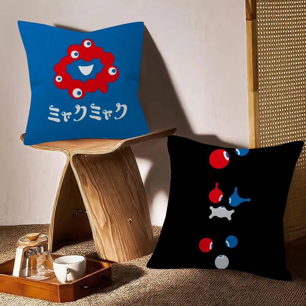 Cartoon M-Myaku-Myaku Personalized Pillow Dust Cover Bedroom Kids Party Decoration Pillowcase Birthday Children Gift