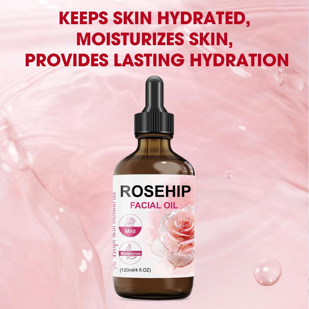 Cross-Border Natural Rose Essential Oil - Facial, Hair & Nail Moisturizer 