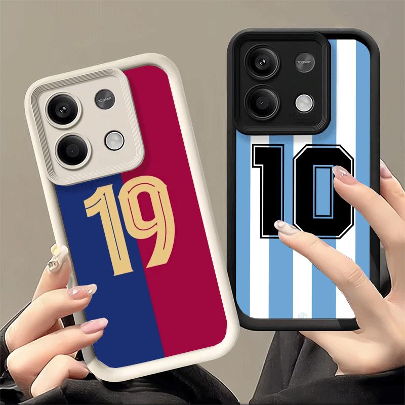 Phone Case for Xiaomi Redmi Note 15 14 13 Pro Plus FootBall Number 7 10 19 Shell 12S 11 11S 11T 5G 14S Soft Silicone Funda