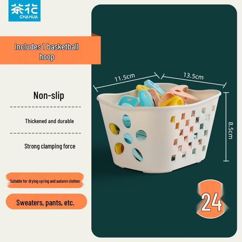 Chahua Multi-Color Plastic Laundry Clips (24-Pack)