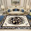 Modern Marble Print Area Rug Living Room Sofa Coffee Table Decorative Floor Mat Crystal Velvet Non-Slip Durable Washable