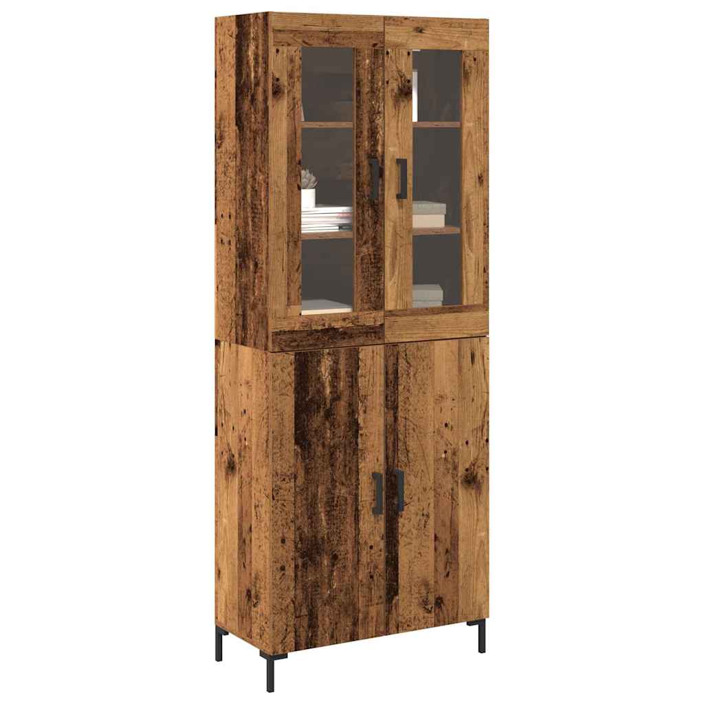 Highboard 2 stuks Gerecycled Hout 69,5 x 34 x 180 cm Spaanplaat