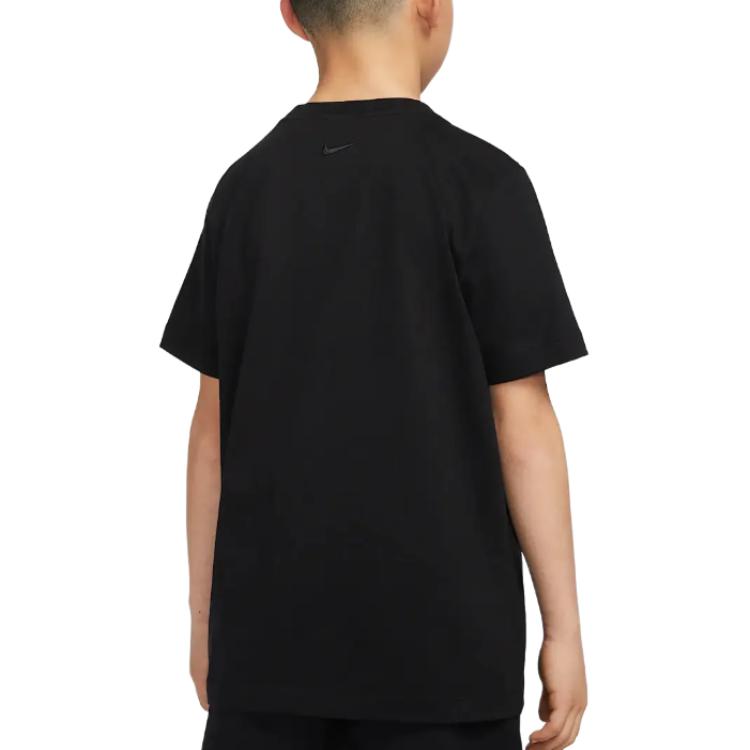 Nike T-shirt SS25 Kobe Serie Ronde Hals Zacht Casual Korte Mouw Kinderen Tops Zwart IH2218-010