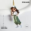 2D Colored Acrylic Boy Girl Hanging Decor, Fit for Keychain Car Backpack Home, Nice Holiday Gift for Thanksgiving Valentine Christmas