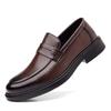 2024 Men's Summer Leather Slip-On Loafers - Casual Business Style with British and Korean Influences