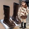 Youth Style Shoes Girls Winter Warm Faux Leather Tall Boots With Side Zipper Soft Sole Cotton Lining Kids Ages 1-16