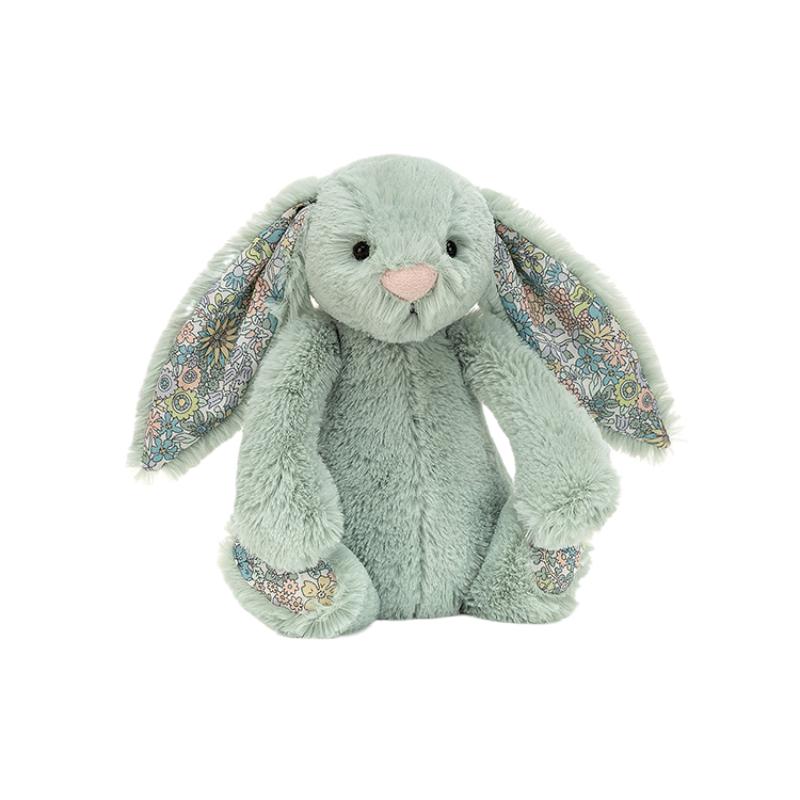 

JELLYCAT Bonnie Rabbit series floral cloth cyan soothing doll plush doll 18cm high