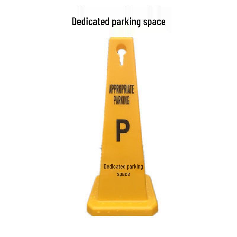 Thickened No Parking Warning Sign with Traffic Cone