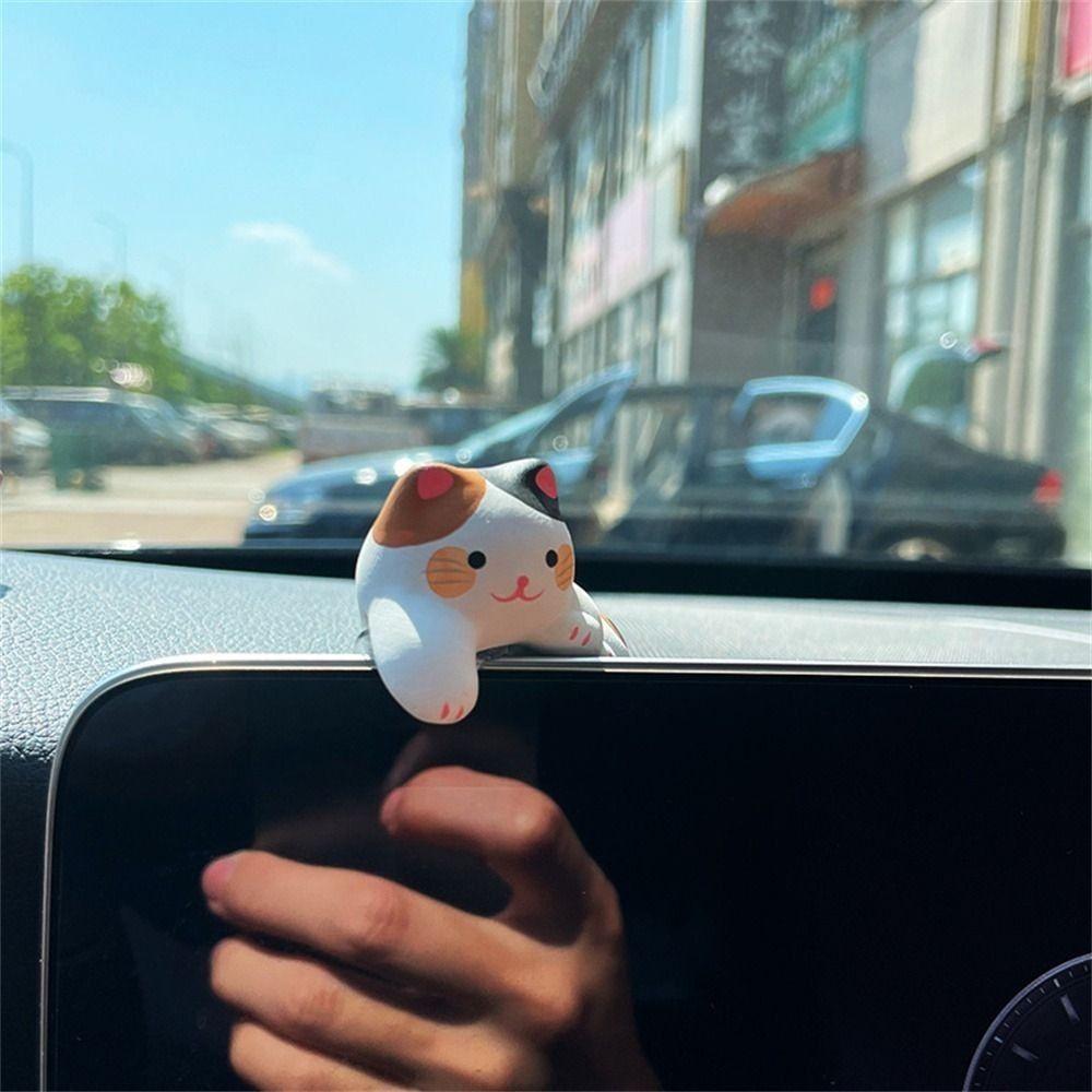 3pcs /set Collectible Kitten Car Ornaments Handmad Pet Cat Landscape Decoration  Desktop Decorative