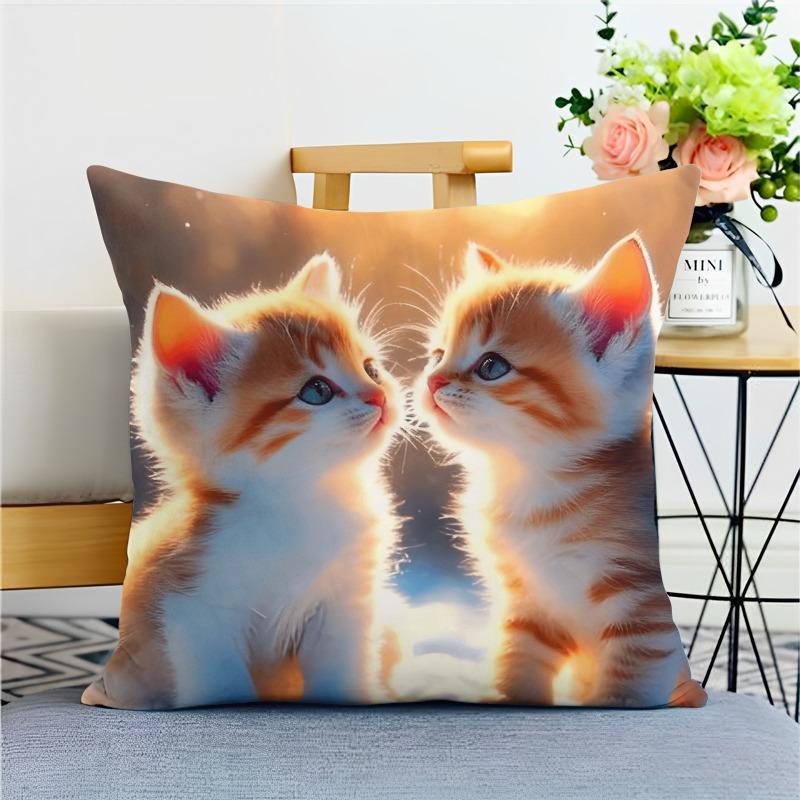 

Милый кот мультфильм наволочка для украшения общежития офис гостиная дома наволочка 45x45cm