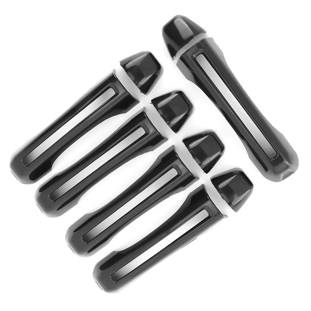 10Pcs Set ABS Exterior Door Handle Cover Trim Fits for Jeep Wrangler JL 2018 +