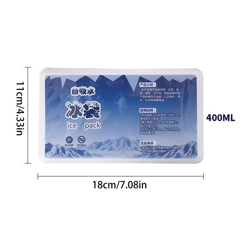 1Pcs Reusable Ice Pack Bag Self-Priming Icing Cooler Bag Pain Cold Compress Drinks Refrigerate Picnic Food Keep Fresh Ice Packs