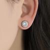2025 Geometric Circle Shining with Bright Zircon Earrings, Suitable for Men's and Women's Fashion Jewelry