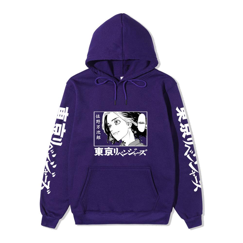 Tokyo Revengers Mikey Manjiro Sano Unisex Fleece Hoodie Autumn Winter Anime Print Long Sleeve Casual Pullover Sweatshirt