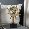 Silent Table Clock Antiqued Brass Desk Clocks Modern Luxury Office Metal Clock Tabletop Living Room Decoration and Accessories