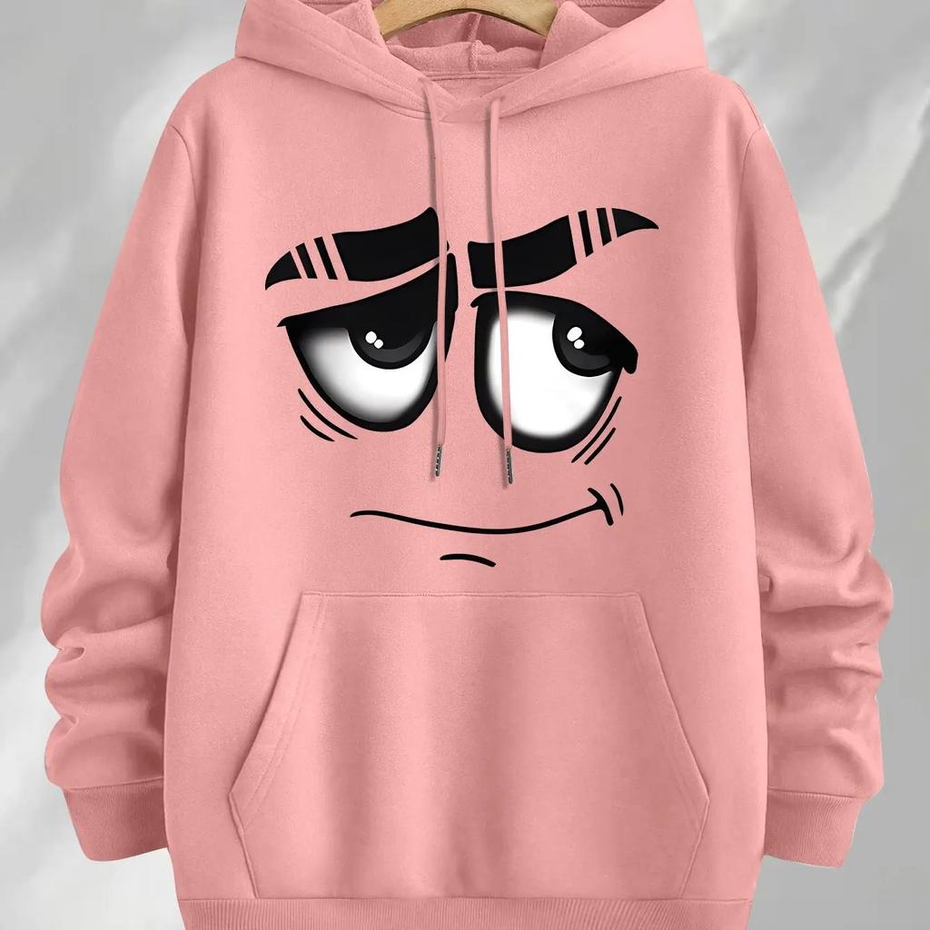 New Autumn/winter Men's and Women's Hoodies, Featuring Cool and Stylish Face Prints, Perfect for Everyday Casual Wear and Fashion.