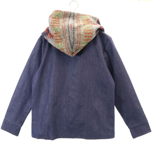 Brand New HB Gypsy Riders Jacket M Blue Shawl Collar Hooded Denim Jacket Men's Used