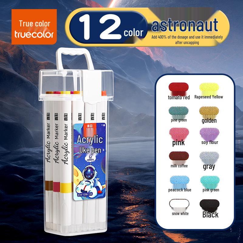 True Color Double-Ended Oil-Based Markers: Quick-Drying Anime Art Set with Hard Tips for Students