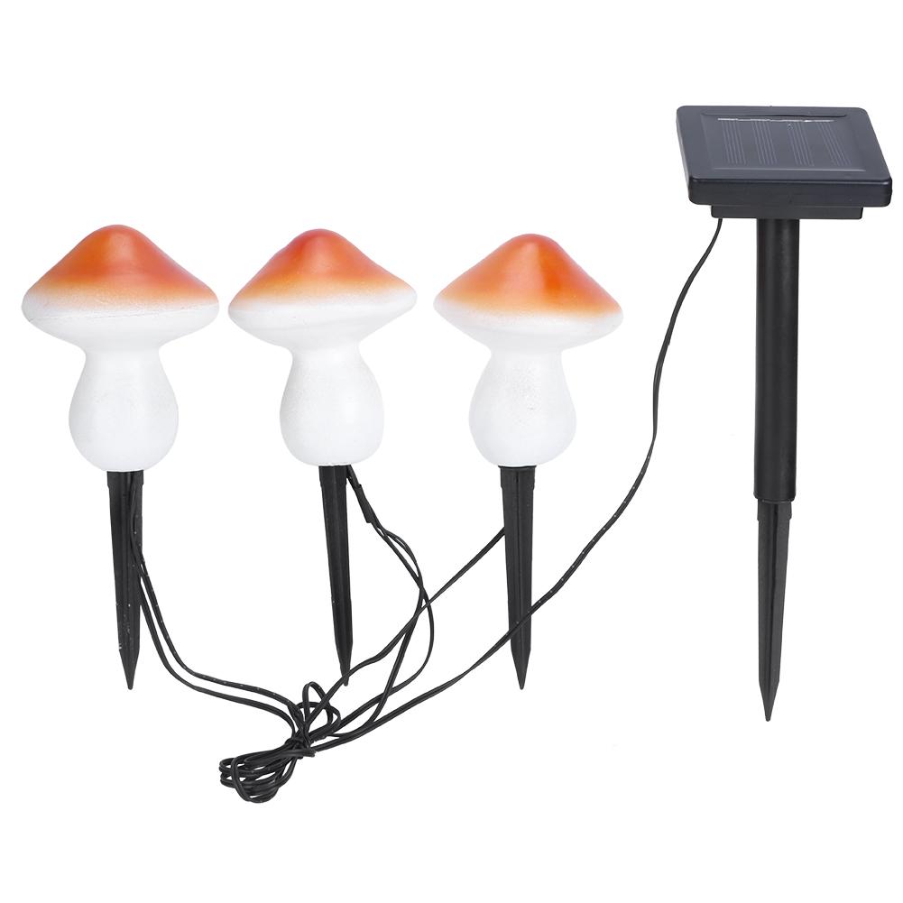 Mushroom Shaped Lawn Lamp Solar Garden Lights LED Waterproof Lamp for Outdoor Pathway
