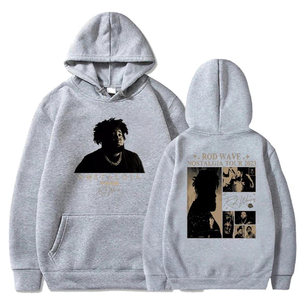 Rapper Rod Wave Kapüşonlular Sokak Giyim Y2k Kapüşonlu Harajuku Günlük Kazak Bol Polar Sweatshirt Uzun Kollu Baskılı Kapüşonlu
