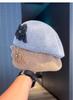 Korean Fashion Lace Flower Shaped Beret Children'S Spring And Autumn  New Forward Hat Show Face Small Painter Hat