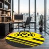 Borussia Dortmund Printed Round Rug Carpet Chair Rug Area Rug Entryway Doormats,for Office Chair Living Room Bedroom Kitchen Room.