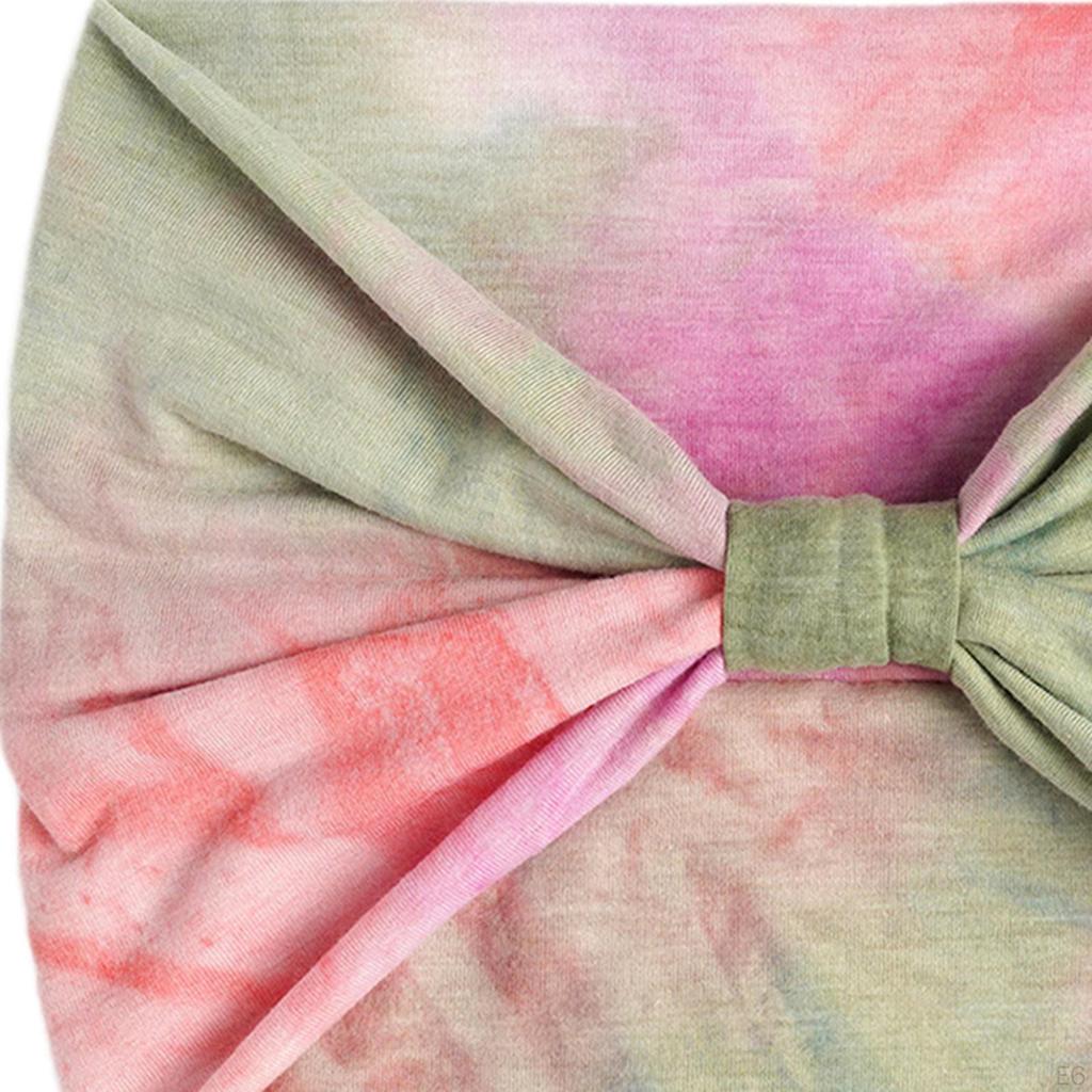 Wide Headband for Women Tie Dye Athletic Elastic Girls Moisture Wicking Bandana
