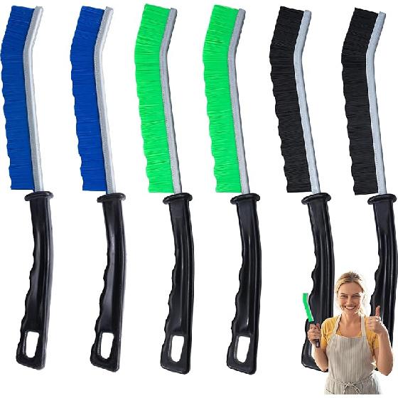 6-Pack Hard Bristle Crevice Cleaning Brush, Best Tool for Cleaning Grout, Gaps, and Sink, Home Cleaning Essentials, Crevice Cleaning Tool for Kitchen 6