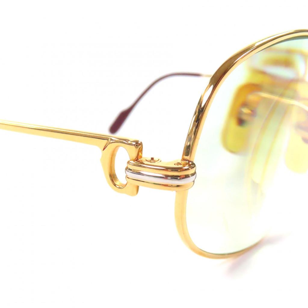 Very Good Cartier Glasses Trinity Logo Metal gold mens Used