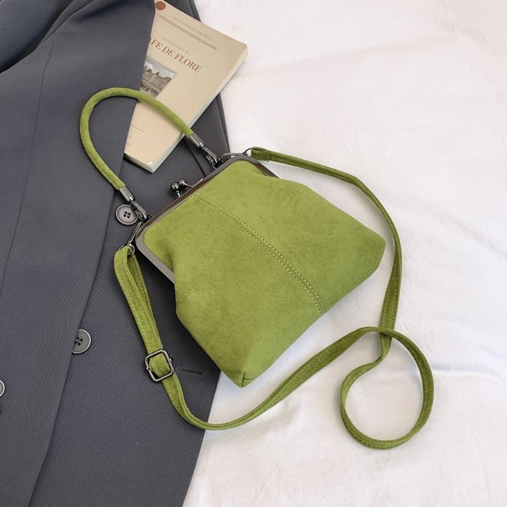 PU Retro mattierte Handtasche Kussverschluss Clutch Umhängetasche Leder Crossbody Tasche Tägliche Aktivitäten